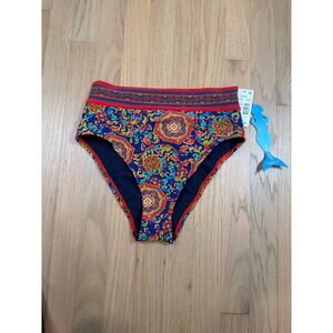 Skinny Dippers L81905 Multi Palais Sophie High-Waist Bikini Bottoms